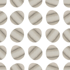 Seamless pattern with easter eggs, hand drawn illustration in watercolor style