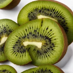 Poster High-quality kiwi fruit picture on white background © OMAR