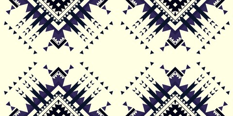 Ethnic seamless patterns with simple shapes. Tribal and ethnic fabrics. African, American, Mexican, Indian styles. Simple geometric pattern elements are best used in web design, textile printing.