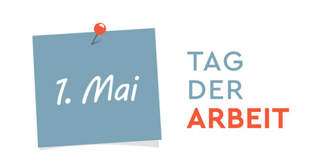 simple note 1th may labor day vector illustration EPS10