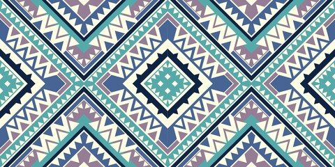 Ethnic seamless patterns with simple shapes. Tribal and ethnic fabrics. African, American, Mexican, Indian styles. Simple geometric pattern elements are best used in web design, textile printing.