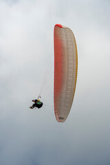 paraglider in the sky, Argentiera, Sassari, Sardinia, Italy