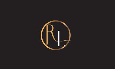 RL, LR , R, L Abstract Letters Logo Monogram	