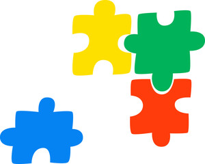 Fototapeta premium Colorful jigsaw puzzle pieces. Strategy jigsaw business and education concept.