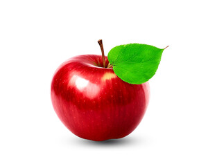 A realistic Red apple isolated on a PNG Transparent Background.