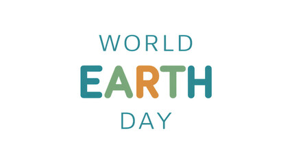Fototapeta na wymiar World Earth Day banner with creative text, isolated on transparent background, Generative ai