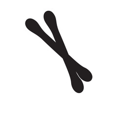 Cotton Swab Icon, Paper Ear Sticks Symbol, Hygiene Buds Sign, Earwax Cleaner Swab Silhouette, Minimal Ear Sticks Icons on White Background, Vector Illustration