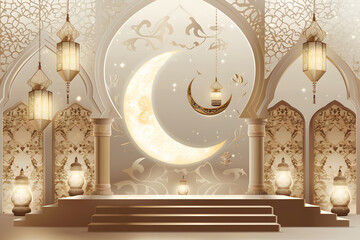 Eid mubarak and ramadan kareem greetings