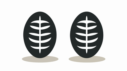 Rugby ball icon flat. Simple vector symbol and bonus - Powered by Adobe