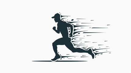 Run icon trendy template Vector illustration isolated