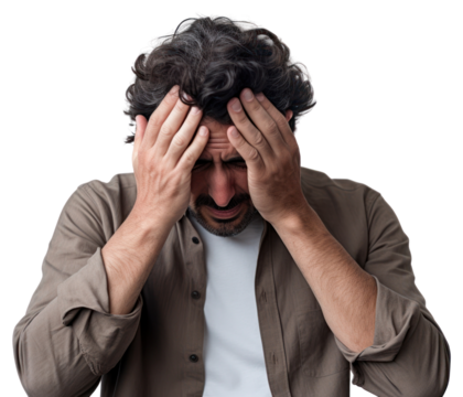 PNG Man doing facepalm shouting person human.