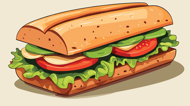 Sandwich icon image Vector illustration isolated on white