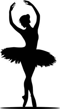 recommend clip art: vector silhouetted ballerina dancing gracefully