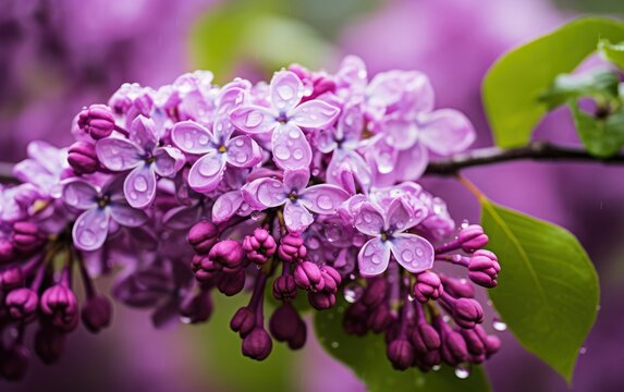 Raindrops on Lilac Blossoms