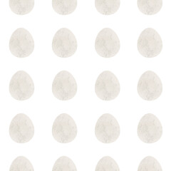 Fototapeta na wymiar Seamless pattern with easter eggs, hand drawn illustration in watercolor style