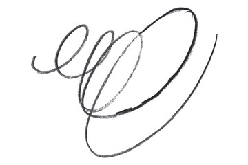 black pencil strokes isolated on transparent background