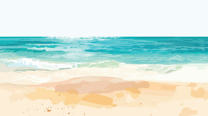 Fototapeta na wymiar Serene beach scene with golden sand and turquoise water