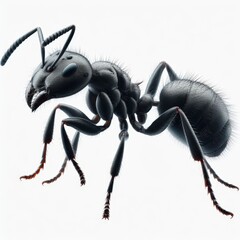 Image of isolated ant against pure white background, ideal for presentations
 - obrazy, fototapety, plakaty