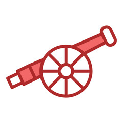 Artillery red line filled icon