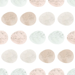 Seamless pattern with easter eggs, hand drawn illustration in watercolor style