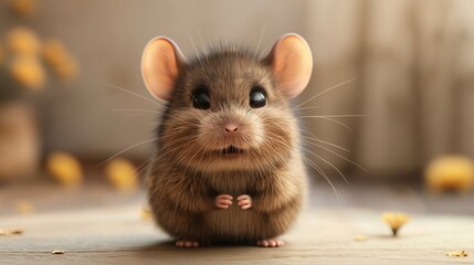cute decorative chocolate-colored hamster