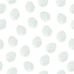 Seamless pattern with easter eggs, hand drawn illustration in watercolor style