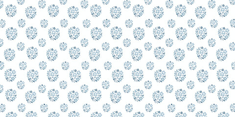 Vector Seamless Pattern monochromatic abstract floral background texture