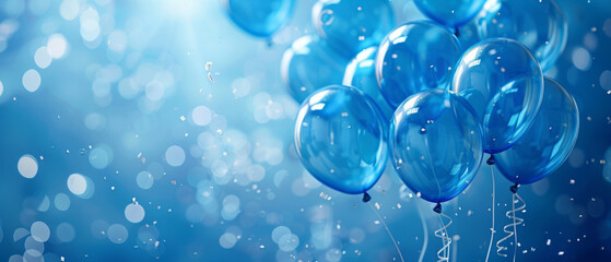 A vibrant and cheerful theme featuring blue balloons for festive celebrations.