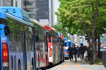 Gangnam Street in Seoul, South Korea