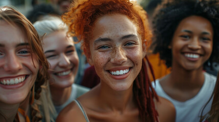 A heartwarming gathering of people from all walks of life coming together to celebrate and connect.