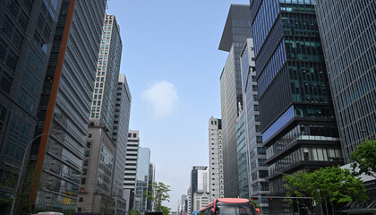 Gangnam Street in Seoul, South Korea
