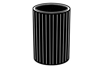 cylinder  vector silhouette illustration