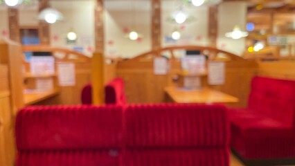 Blurred interior cafe