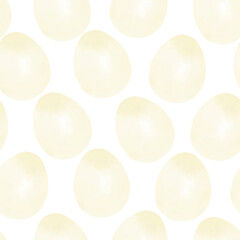 Seamless pattern with easter eggs, hand drawn illustration in watercolor style