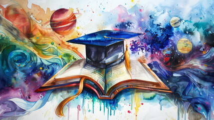 Creative take on academic success, suitable for graduations and scholarly pursuits.