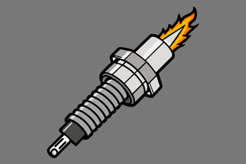 spark plug vector illustration