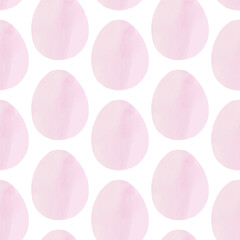 Seamless pattern with easter eggs, hand drawn illustration in watercolor style