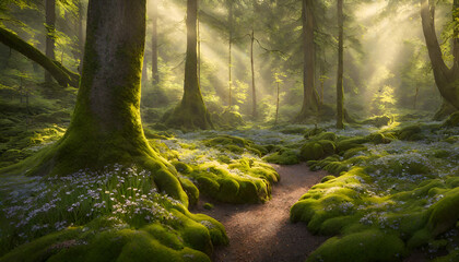 beautiful nature forest Photo  
