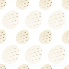 Seamless pattern with easter eggs, hand drawn illustration in watercolor style