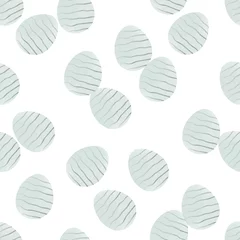 Rolgordijnen Vormen patronen Seamless pattern with easter eggs, hand drawn illustration in watercolor style  © Dariiya