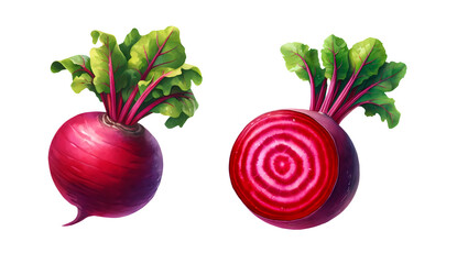 beetroot on white background