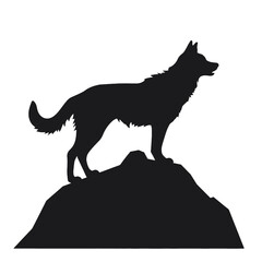 Wolf in mountains logo