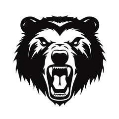 Fototapeta premium Hand drawn Bear Head illustration. Vintage woodcut engraving style vector illustration. Black and white versions.