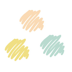 可愛い手書きの見出しセット　イラストベクター素材