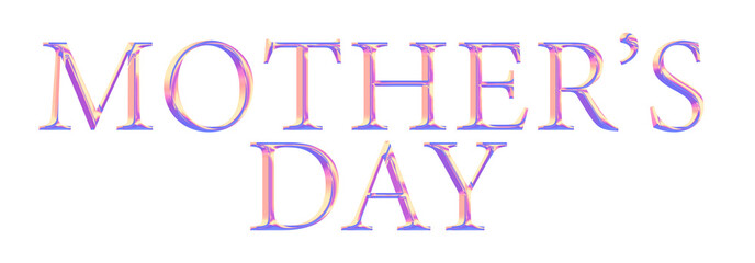 Happy Mother`s Day. Text design with chrome effect