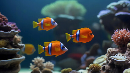 Stunning Pretty Colourful Tropical Saltwater Fish In Their Natural Habitat 300PPI High Resolution...