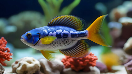 Stunning Pretty Colourful Tropical Saltwater Fish In Their Natural Habitat 300PPI High Resolution...