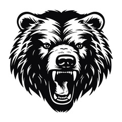 Fototapeta premium Bear Mascot - Vector Illusrations for T-shirts and Logos