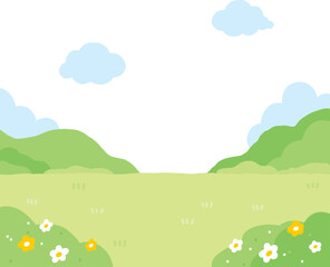 spring picnic cute illustration