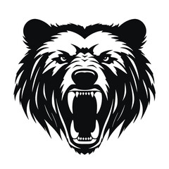 Obraz premium roaring bear looking directly at the camera